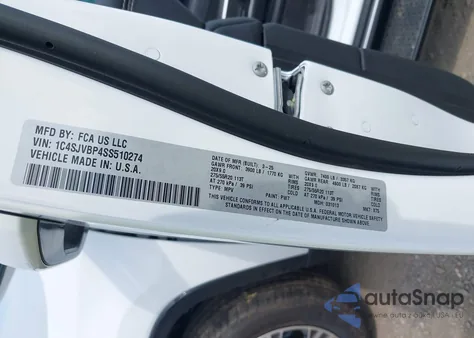 2025 Jeep Wagoneer Carbide 4X4 из США, поврежденный, VIN 1C4SJVBP4SS510274